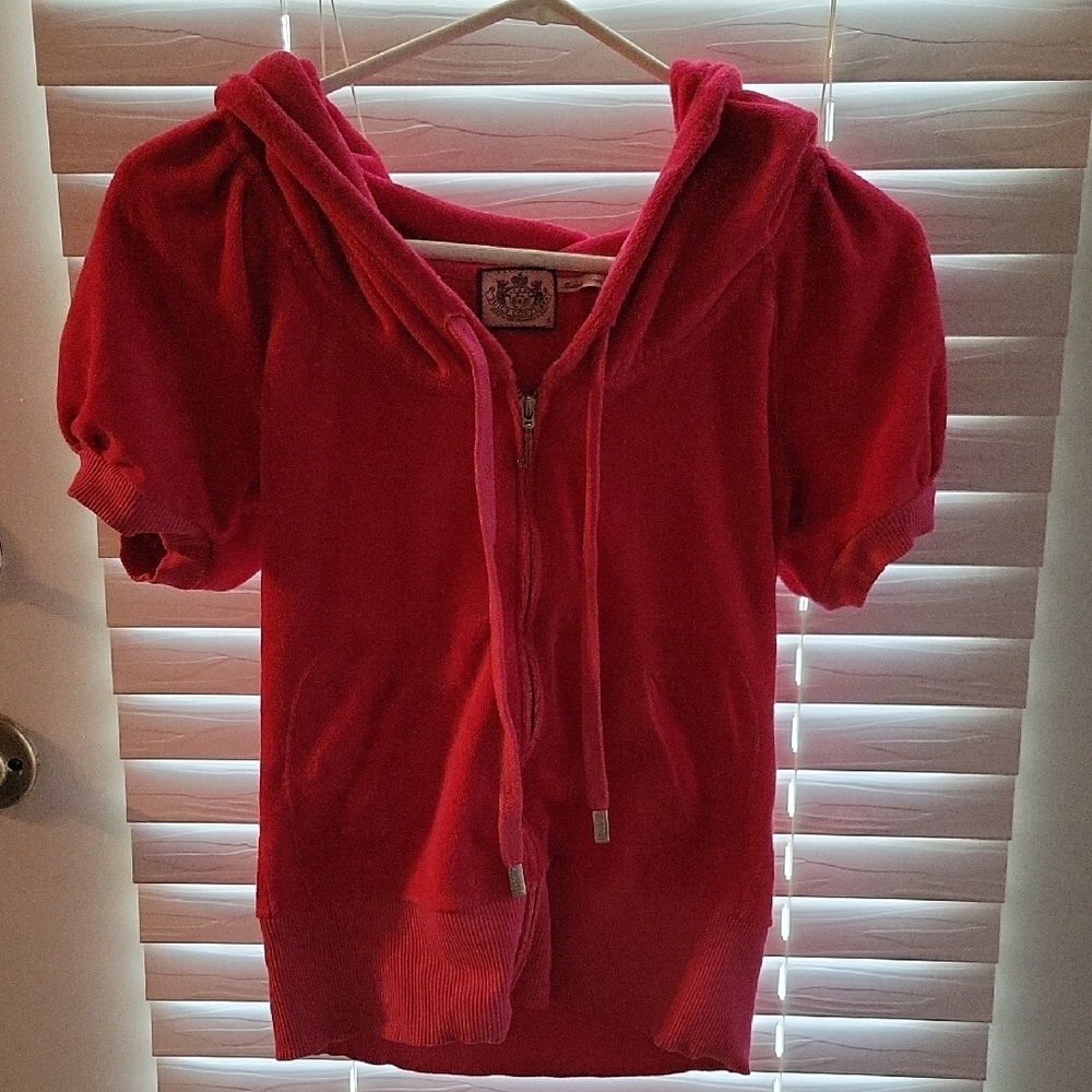 Juicy Couture Pink Short Sleeve Zip Up